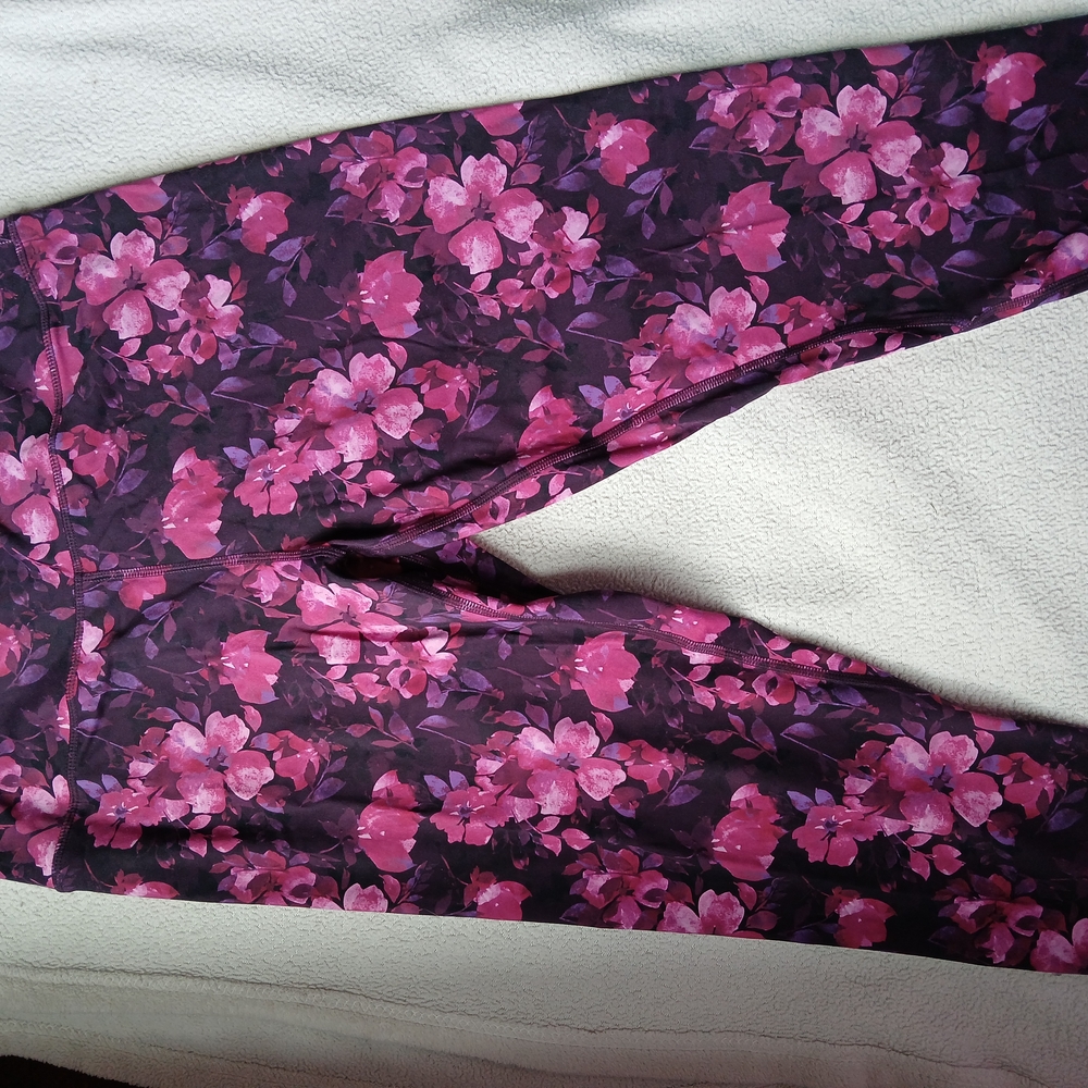 Floral Pink and Purple Leggings